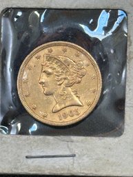 $5 US Liberty Gold Coin - 1905