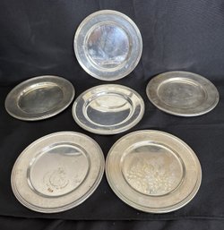 Six Sterling Silver Appetizer Plates Signed C. S. Co