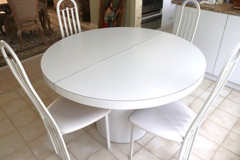 Round Formica Veneer Kitchen Table Includes 4 Matching Chairs From Amisco Industries