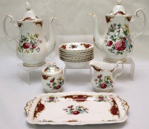 Royal Albert Chatelaine Tea Set With Teapot, Etc.