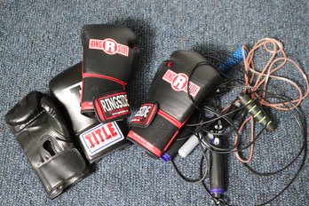 Training Gloves Including Ringside And Title Classic, And Assorted Jump Ropes As Pictured