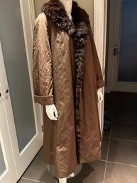Fendi Fur-lined Raincoat Size 10 - Medium