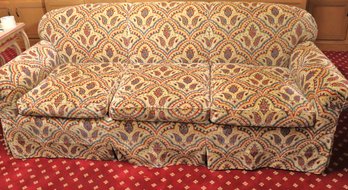 Quality Custom Sofa In A Fun Multi Toned Paisley Fabric, Very Comfortable!