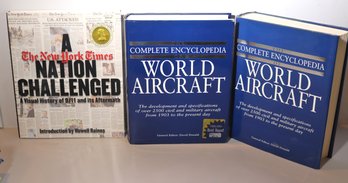Complete Encyclopedia Of World Aircraft & NY Times A Nation Challenged Hardcover Books