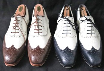 Two Pairs Of Mezlan Mens 2 Tone Shoes With Summer Style 9.5