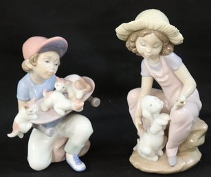 Lladro Porcelain Figurines Including Friends Forever 06680 And Little Riders