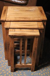 3-piece Mission Style Stacking/nesting Table