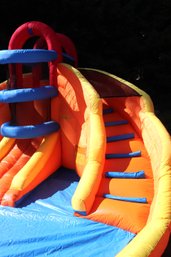 Inflatable, Waterslide And Pump With Tubing For Water Cascade.
