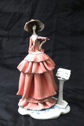 Vintage, Ceramic Figurine Of Fancy Violin Player