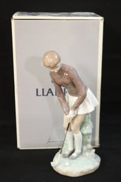 Golf Player Woman 04851 Lladro Porcelain Figure Signed By The Artist With Original Box