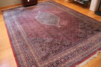 Wool Oriental Design Area Rug With Tabriz Style Pattern Possibly Hand Loomed