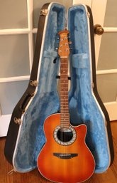 Ovation Acoustic / Plug In Electric Model 1861 Standard Baladier, With Carrying  Case