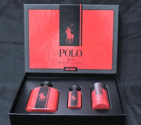 Polo Red Ralph Lauren Intense Mens Spray Cologne Set In Box Pre-Owned
