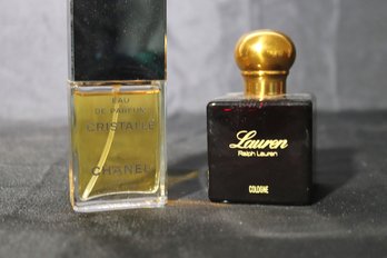Lot Of 2 Pre-Owned Cologne With Chanel Cristalle Way De Parfum And Lauren By RL