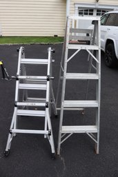 Two Ladders, Including An Adjustable 4 In 1 Gorilla Ladder