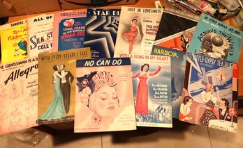 Assortment Of Sheet Music From The Olden Days With Fiddler On The Roof & More