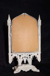 Ornate Vintage Cast Iron Tilt Top Metal Mirror