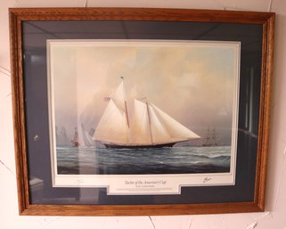 Special Edition, Yachts Of The Americas Cup The Schooner Framed Print.