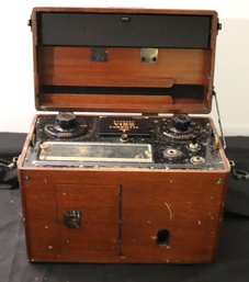Vintage EKG Machine By Sanborn Viso Cardiette In Wooden Box