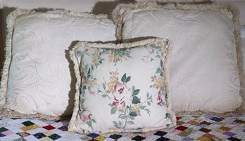 Decorative Accent Pillows Ranging In Size