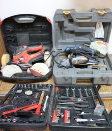 Ryobi Belt Sander & Black And Decker Mega Mouse Sander And Assorted Tools As Pictured