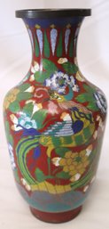 Antique Cloisonne Vase Signed China On The Underside.