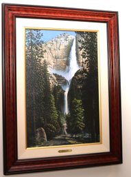 Yosemite Falls Beautiful Landscape Lithograph By Artist Mark Gudmundsen 290/400