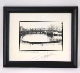 Ha'penny Bridge, Dublin 88 Framed Photo Print With Embossed Seal From Giles Norman Galleries