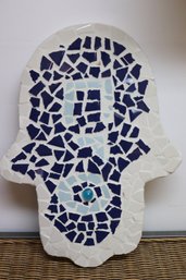 Mosaic Ceramic Hamsa Art Sculpture