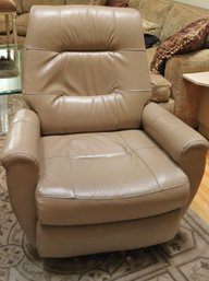 Light Beige, Faux Leather 3 In 1 Recliner/ Rocker/ Swivel Chair By Best Chairs Company.