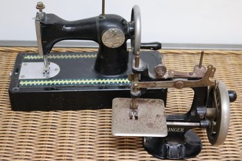 Vintage Miniature Singer Sewing Machine Includes European Machine