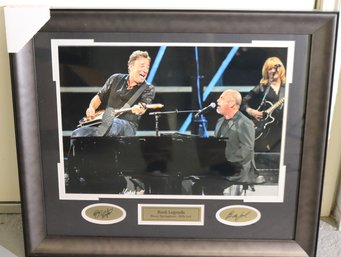Bruce Springsteen And Billy Joel Rock Legends Autographed Photo Print