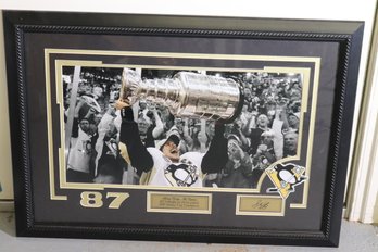 Pittsburgh Penguins 2009 Stanley Cup Champions Sidney Crosby - The Captain Autographed Picture With Signature