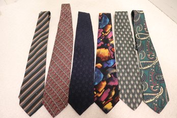 Collection Of Designer Ties Including Paul Stuart, Donna Karan, Mansouri New York, Giorgio Armani