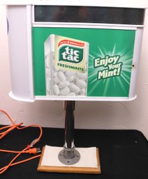 Vintage Tic Tac Advertising Light Up Sign In Working Condition.