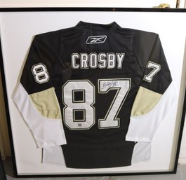 Stanley Crosby Autographed Reebok Jersey 7 With My Sigs 2010 COA 0000436 In Frame