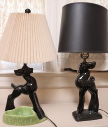 Vintage Art Deco Fawn/deer Table Lamps