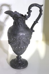 Ornate Italian Renaissance Style Embossed Cast Metal Ewer