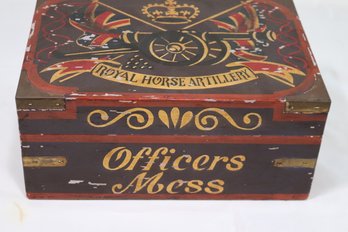 English Royal Horse Artillery Wooden Painted Box