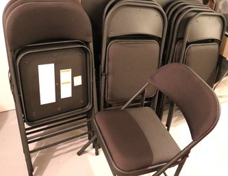 12 Black Folding Chairs With Cushion By Dorel Home Furnishings, Great For Extra Guests!