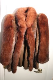 A.J. Ugent Custom Made Two Tone Long Sleeve Fox Fur Jacket.