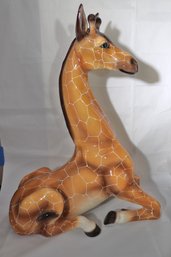 Large 3-foot-tall Ceramic Italian Giraffe Sculpture Made In Italy