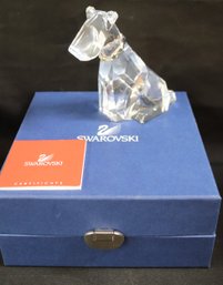 Large Swarovski Silver Crystal The Dog Symbols Figurine 289202 W Box Schnauzer Terrier