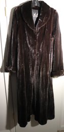 Birger Christensen Full Length Dark Brown  Black Mink Coat