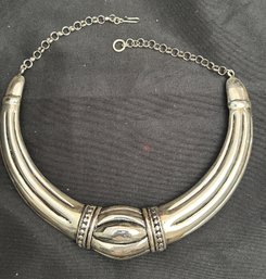 Sterling Silver 15 Inch Hollow Choker Necklace-signed Airess