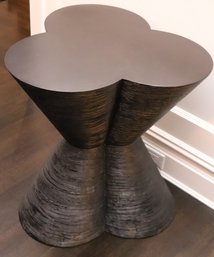 Stylish Trefle Accent Table In A Dark Chocolate Like Tone Approx. 22 X 24 Inches