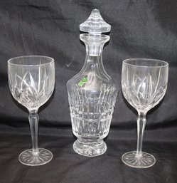 Marquis By Waterford Includes 2 Large Wine Glasses & Waterford Glass Limited Decanter