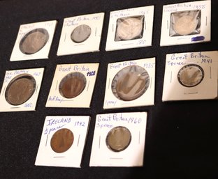 Vintage Collectible Coins From Great Britain, England, Ireland Years Include 1935- 1960