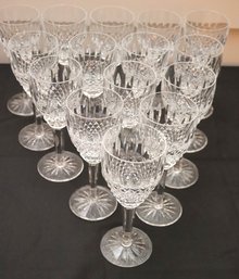Set Of 15 Waterford White Wine Glasses