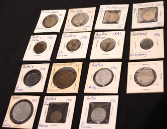 Vintage Collectible Coins From Austria, Czechoslovakia, Belgium, Germany, Luxembourg Years Include 1870-1962
